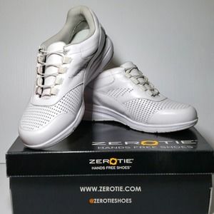 ZeroTie Fresh Breeze Drifter White Sneaker Sz 8 Hands Free Women Comfort
